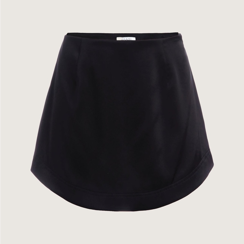 Black Asymmetrical Skater Mini Skirt